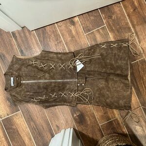 Princess Polly Tan Lace-Up Skirt Set